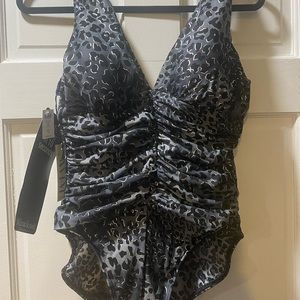 NWT Black and grey slimming Miracle suit